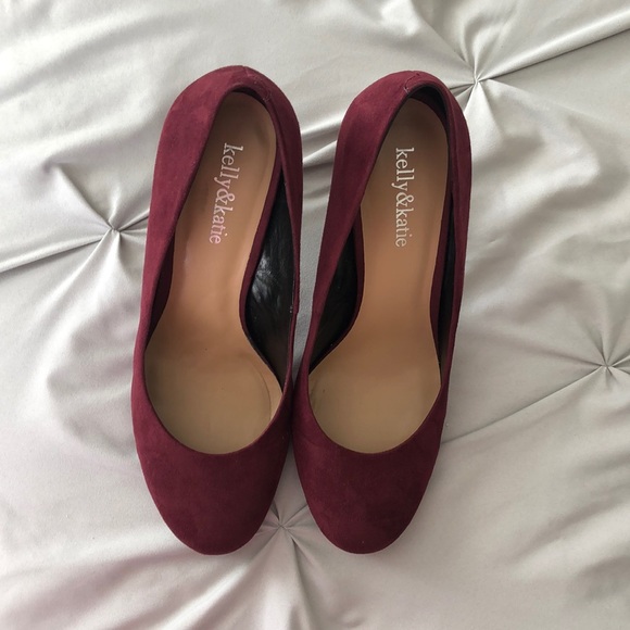 👠 Kelly & Katie | Burgundy Isabella Heels 9.5 - Picture 3 of 4